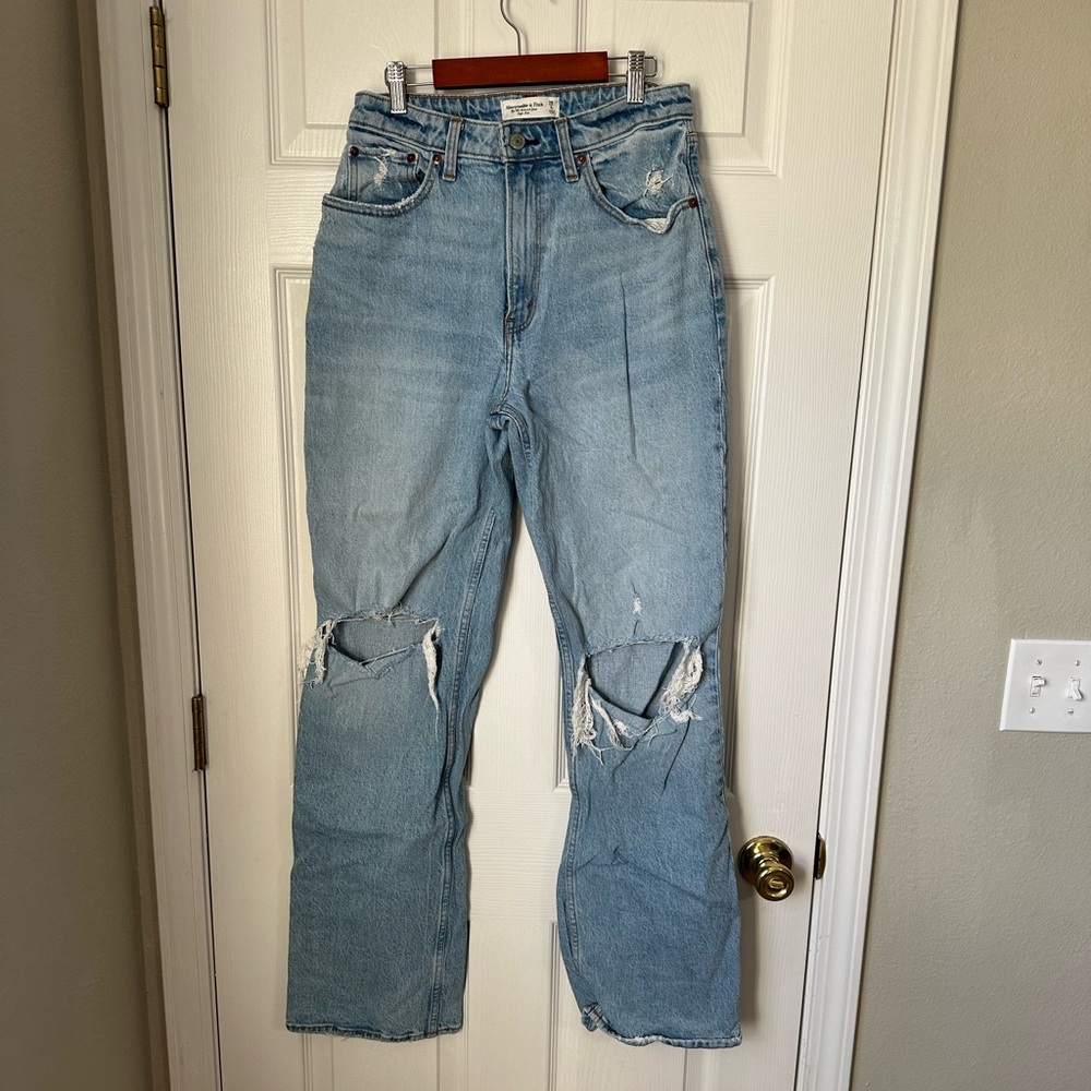 A&F High Rise Curve Love Tall Jeans